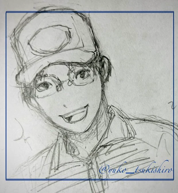 訳あってクロッキー帳を見ていたのだけど以前ウチに届け物してくれた佐川急便の配達員が爽やか佐川急便の具現化、と思うくらいでついラクガキしたのが出てきた。爽やか笑顔で帽子をクイっとして挨拶して颯爽と足早に去ったのも大変それっぽかった。イメージすぎてびっくりした記憶。 