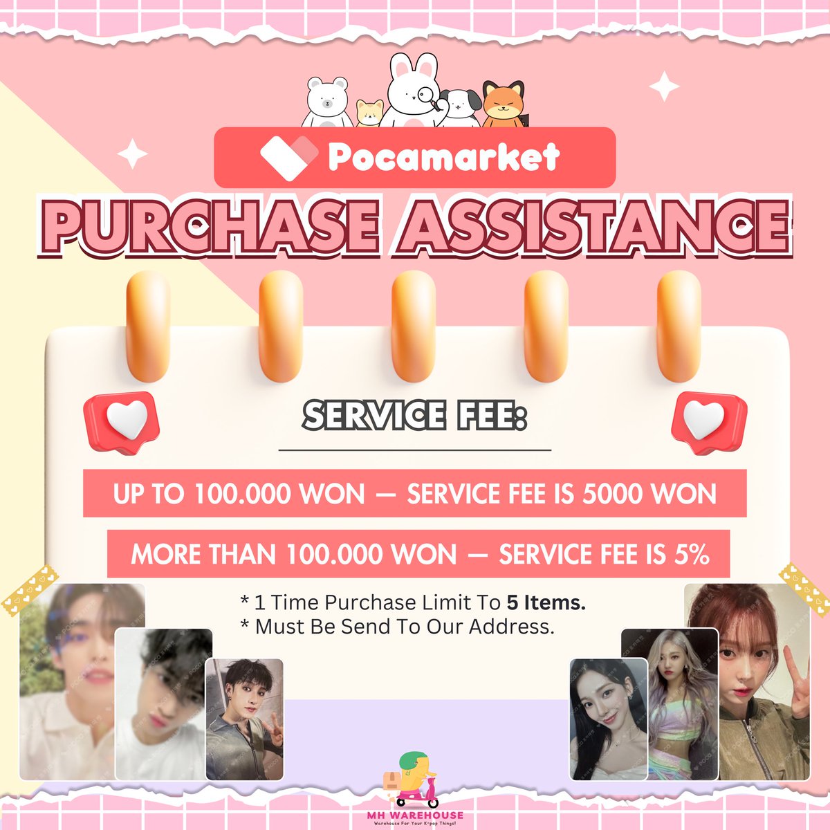 Pocamarket Proxy Purchase Assistance available in MH warehouse! Just give us the link of the item, We’ll assist you until the end of every transaction. 💌Korean kr address consol weverse pasabuy photocard bunjang comeback cdp album aespa straykids ateez lisa bts jungkook nct