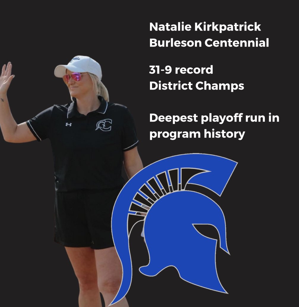 Burleson Centennial’s season ended on Thursday but @CHSSpartanSB deserves their flowers 🌺

1st year head coach Natalie Kirkpatrick led the Spartans to 31 wins, a district championship and the regional final for the first time in program history ‼️

#txhssoftball @GMsportsmedia1