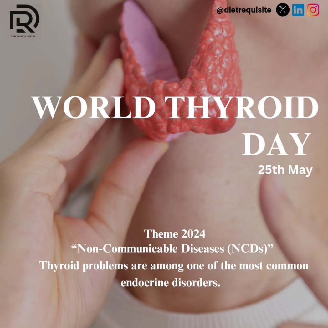 dietrequisite's tweet photo. This year, 2024, the theme of World Thyroid Day (WTD) is “Non-Communicable Diseases (NCDs)”.
Check the link for more info:
https://t.co/UH14GvqaWb
#worldthyroidday🦋
#worldthyroidawarenessday #thyroid #thyroidpreventionandtreatment #thyroidproblems #thyroidhealth #thyroiddisease https://t.co/FPv9wjqXQ7