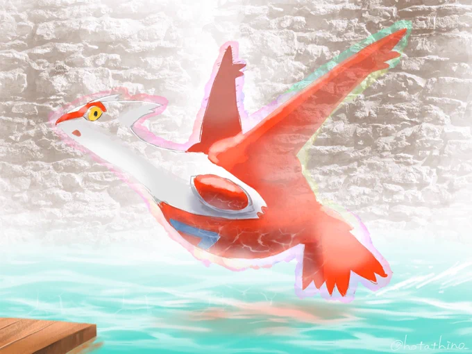 思ったより反応があったので、せっかくなので過去に描いたラティアスさんの絵を貼っておきますね 