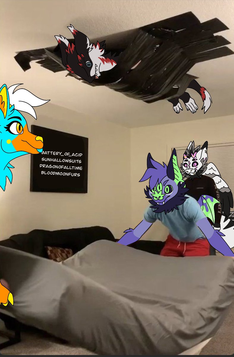 Acidic_Bat's tweet image. Silly drawover for my AWU people :)🦇🦌🐉🧀