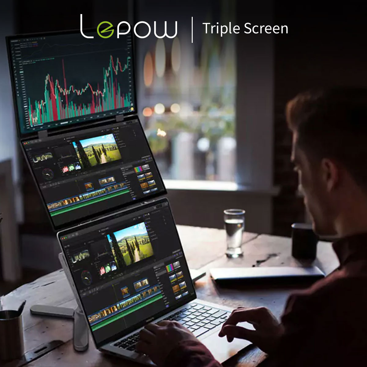 Maximize your workspace with the Dual View monitor. Multitasking has never been easier, allowing you to seamlessly switch between applications and accomplish more in less time. #DualViewMonitor #Lepow #PortableMonitor #LepowMonitor #LepowPortablemonitor