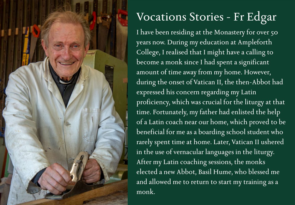 visitampleforth's tweet photo. Fr Edgar opens up about his monastic vocation and life as a monk at Ampleforth Abbey.

If you'd like to know more about Vocations, simply visit our website - https://t.co/lYHr9HSsvx

#BenedictineMonks #MonasticVocation #MonasteryLife https://t.co/NbULVCUsSv