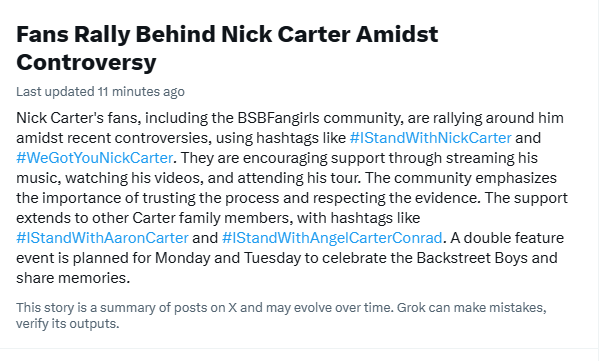 _SusannFr's tweet photo. Let's go guys...
#IStandWithNickCarter #WeGotYouNickCarter
#JusticeForNickCarter #RespectAndTrustTheProcess
#IStandWithAaronCarter #IStandWithAngelCarterConrad #FallenIdols https://t.co/1DKfvZvJRM