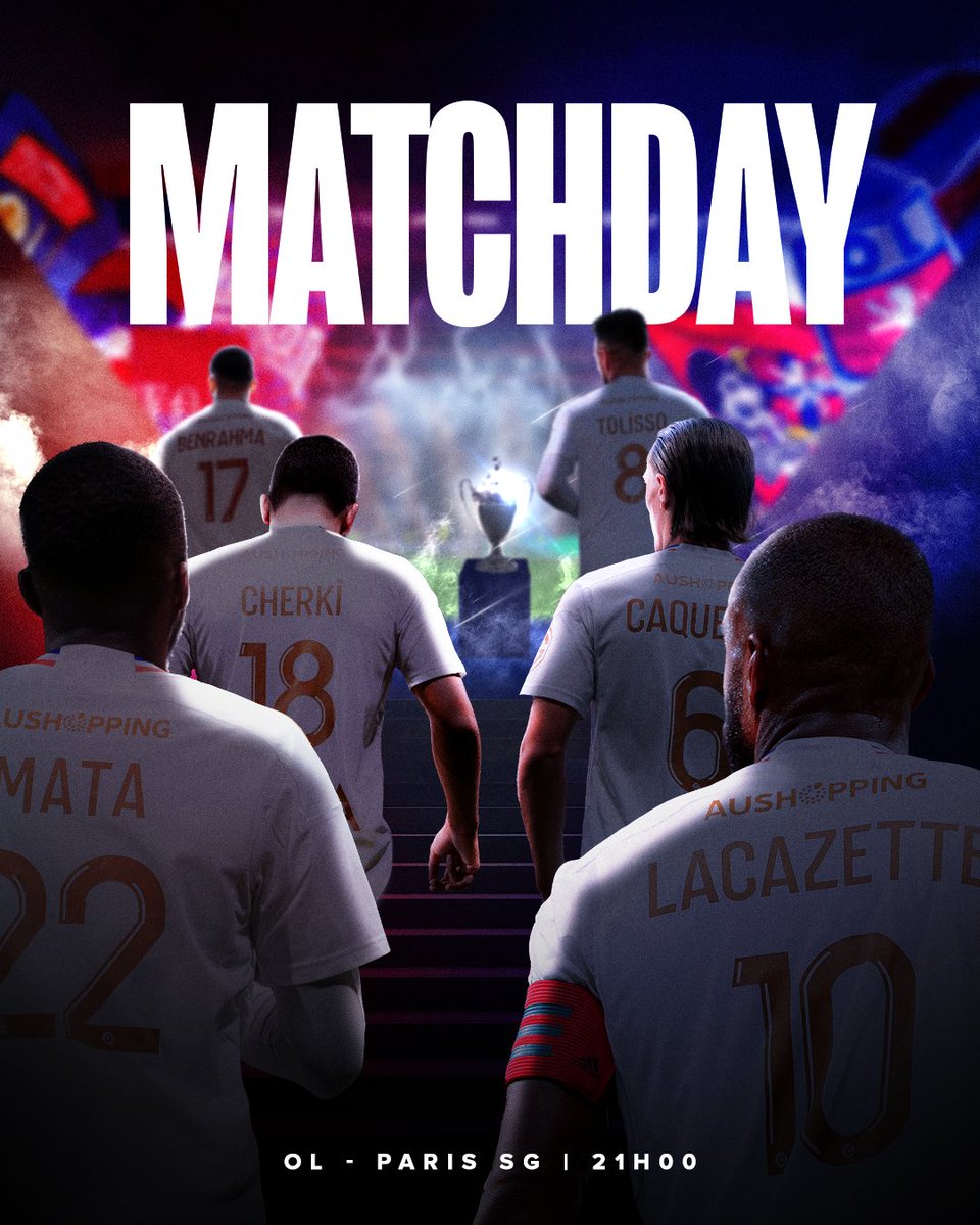 OL's tweet photo. 🔴 𝗝𝗢𝗨𝗥 𝗗𝗘 𝗙𝗜𝗡𝗔𝗟𝗘 🔵

⚽ #OLPSG
🏆 Finale de @coupedefrance
⏰ 21:00
🏟 Stade Pierre-Mauroy
📺 France 2 et @beinsports_FR 1
▶ Avant-match dès 12h sur @OLPLAY_Officiel 👉 https://t.co/R5wudJ9TUz
📱 #TeamOL

𝗔𝗹𝗹𝗲𝘇 𝗹𝗲𝘀 𝗚𝗼𝗻𝗲𝘀 ! 🦁🔴🔵 https://t.co/KbhxRwbxS6