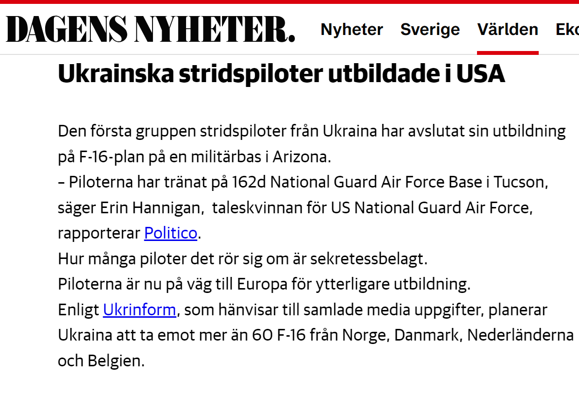 heartsteered's tweet photo. Den första gruppen #stridspiloter från #Ukraina har avslutat sin utbildning på #F16 på en #militärbas i #Arizona. – Piloterna har tränat på #162d National Guard Air Force Base i #Tucson, säger Erin #Hannigan, taleskvinnan för #US National Guard Air Force. #svpol #föpol #SWE #USA https://t.co/pDLfxv87Xd