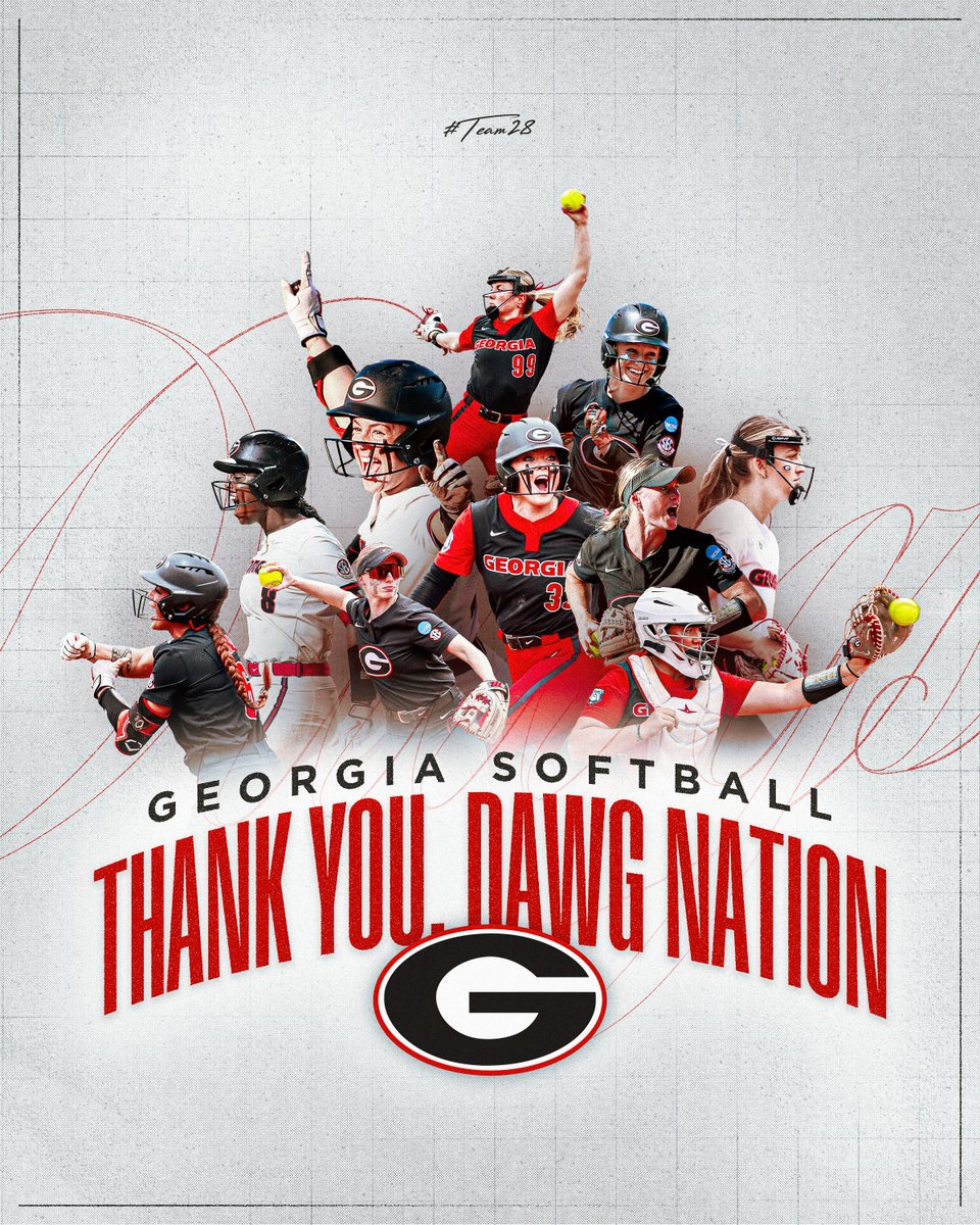 Thank you to the loyal fans of Dawg Nation who have supported us through this season's ups and downs 

To our seniors, you mean more to Georgia Softball than words can even begin to describe. Your loyalty, grit, fight, and strength embody the pillars of our program and have laid