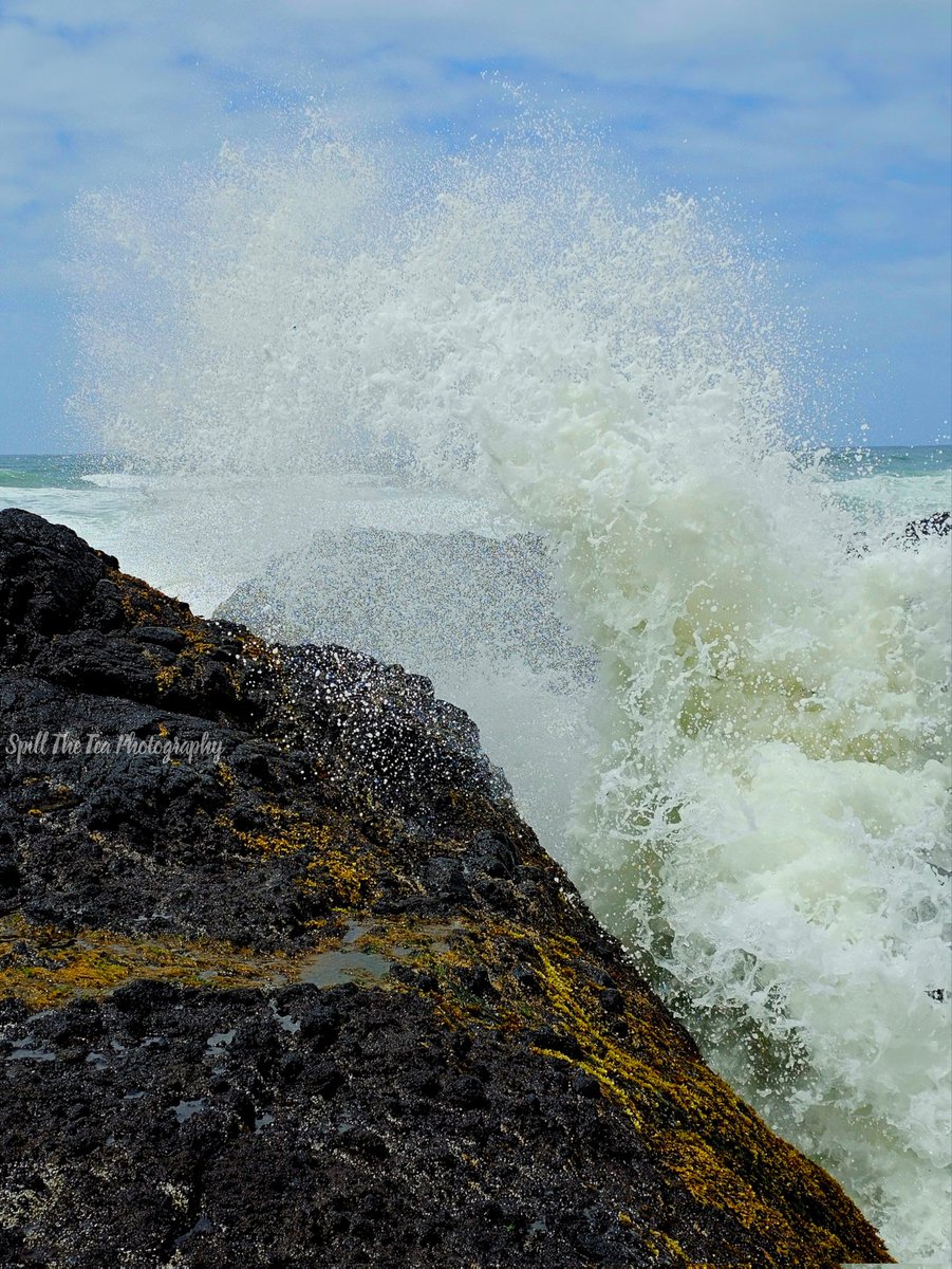 I waited for the perfect moment. 
I did get splashed on a few times BUT I got the picture so that's all that matters. #spilltheteaphotography #thorswell #oregoncoast #Oregon #travelphotography #travelbug #wanderlust #explore #adventures #adventureawaits #beautifuldestinations