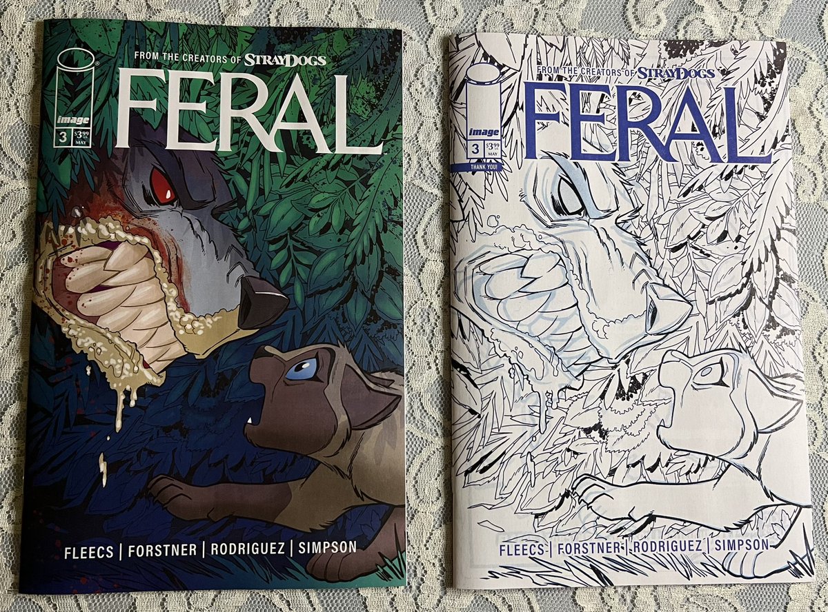 this week i got issue 3 of Feral but i was also lucky to be able to get the thank you variant as well!🙀😻