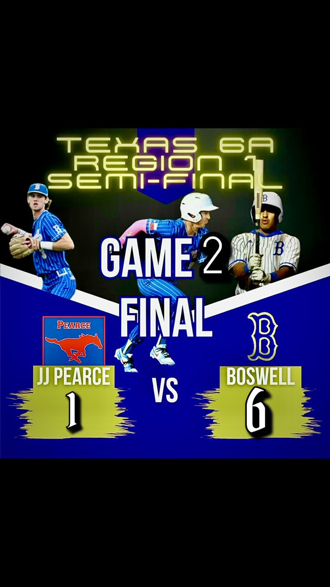 PIONEERS BOUNCE BACK with a 6-1 WIN over Pearce! We take it to game 3 for the Reg. 1 Semi-Final!! @emsisdathletics @6ATxHSBaseball #SOB @MasonBelly 7ip 1ER 5H 0BB 6K @FarrSawyer 2/4 SB @coby_mcbride 1/3 2B 2SB BB @ChasePockrus 2/4 RBI @XanderThacker2 HR