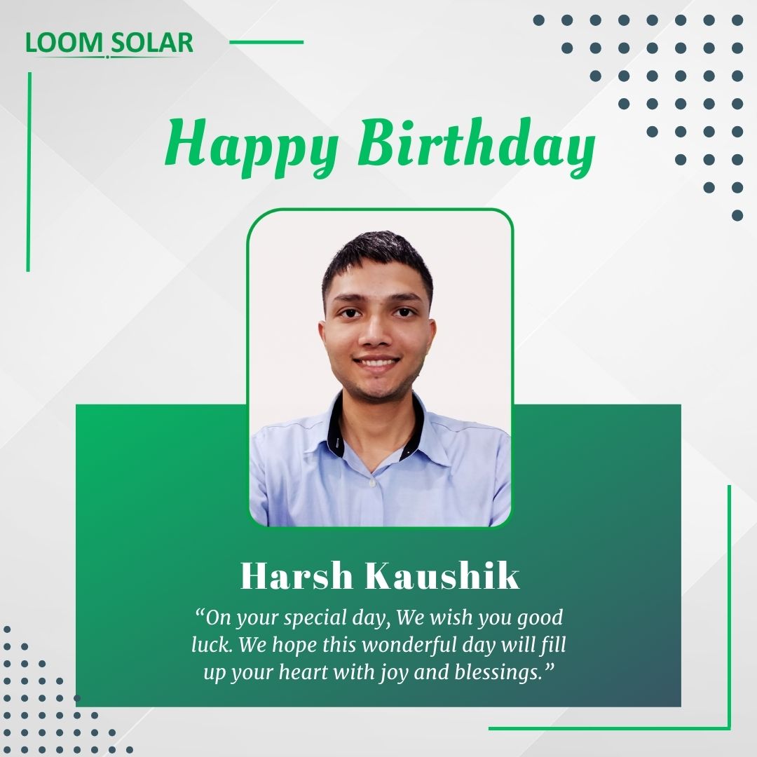 Wishing you a birthday as amazing as you are! Thank you for your dedication and hard work. Here's to many more successful years ahead. Happy birthday Anuj Kumar Mishra! . . #birthday #loomsolar #employee #solar #birthdaywishes