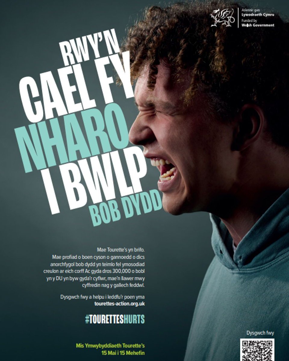 🎉 We are thrilled to announce that our Tourette's awareness posters are now available in Welsh! 🥳 Together, let's spread awareness and understanding in more languages. Diolch! 🌟 #TourettesAwareness #TourettesHurts #Diolch Download yours here buff.ly/3QPp9O5
