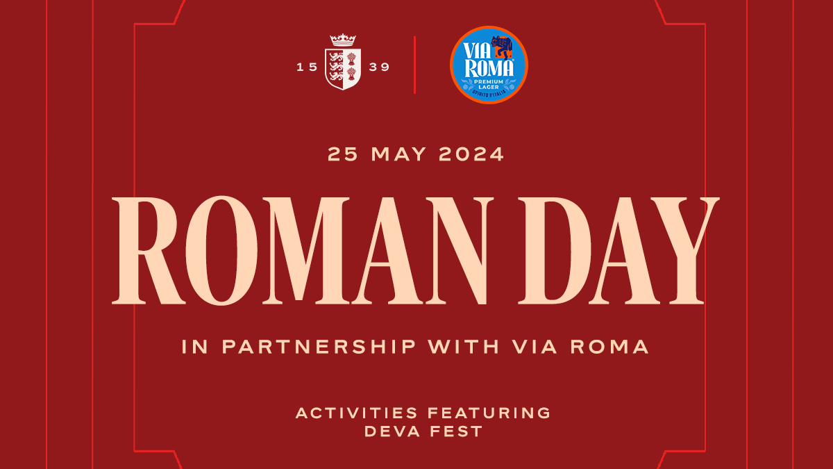ChesterRaces's tweet photo. We're back racing today for Roman Day in partnership with Via Roma🏇
⏰Gates open: 11:30 am
⏰First race: 1:45 pm
⏰Last race: 5:15 pm
Tickets available to purchase on the gate, online sales close at 11am🎟️
@BudBrewingUKI
#ViaRoma #RomanDay #ChesterRaces https://t.co/Pq1Fk63oIr