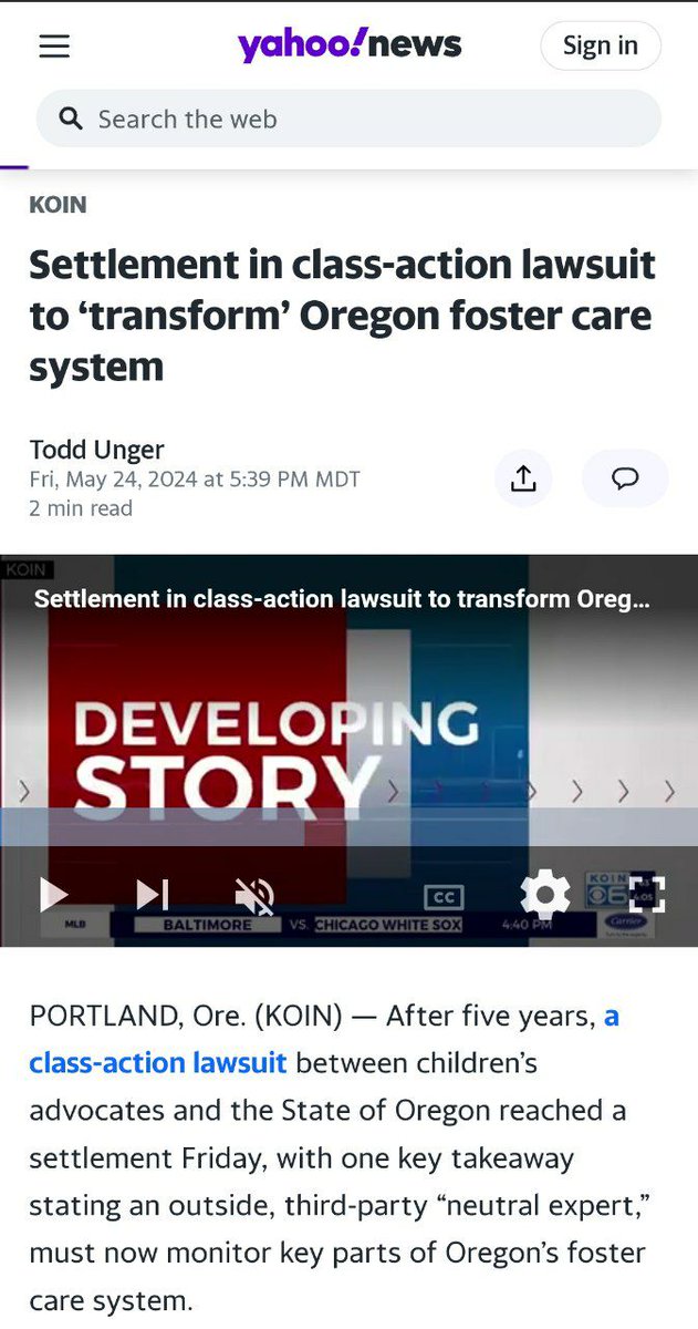 OREGON 
#SAVEOURCHILDREN 
#DeFundCPS

'Settlement in class-action lawsuit to ‘transform’ Oregon foster care system'

'... will help oversee everything from home placements to suspected abuse cases to healthcare for thousands of kids in the system.'

yahoo.com/news/settlemen…