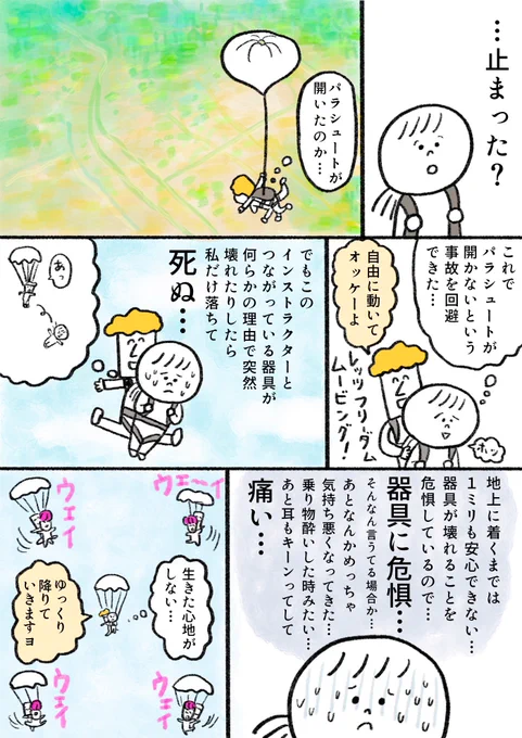 生きるのがしんどい女が5万円払ってスカイダイビングする話 後編(4/4)

こんな感じの漫画を今後も描いていきますので読んでもらえたら嬉しいです! 