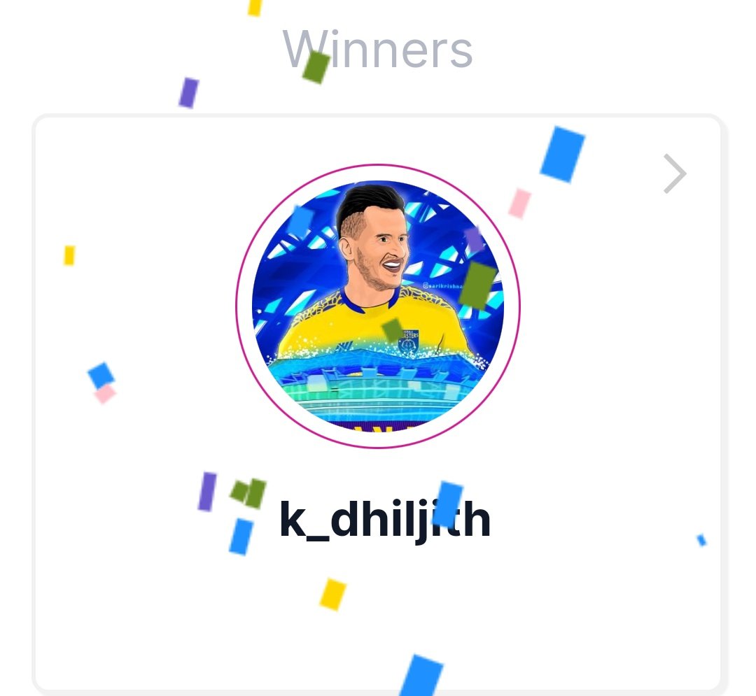 The giveaway result is here 😍 congratulations <a href="/k_dhiljith/">🄳🄷🄸🄻🄹🄸🅃🄷 🄺✨📌</a> 🎉

Please contact us through our DM for information and help us to deliver the jersey to your location ✅

Follow us now , we will do more giveaways in future 😃