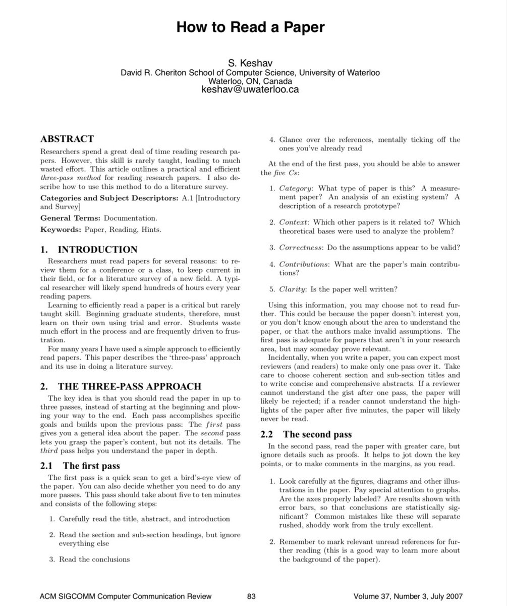How to read a paper

#AcademicTwitter #Science #PhD #PhDlife #Postdocs #PhDchatter