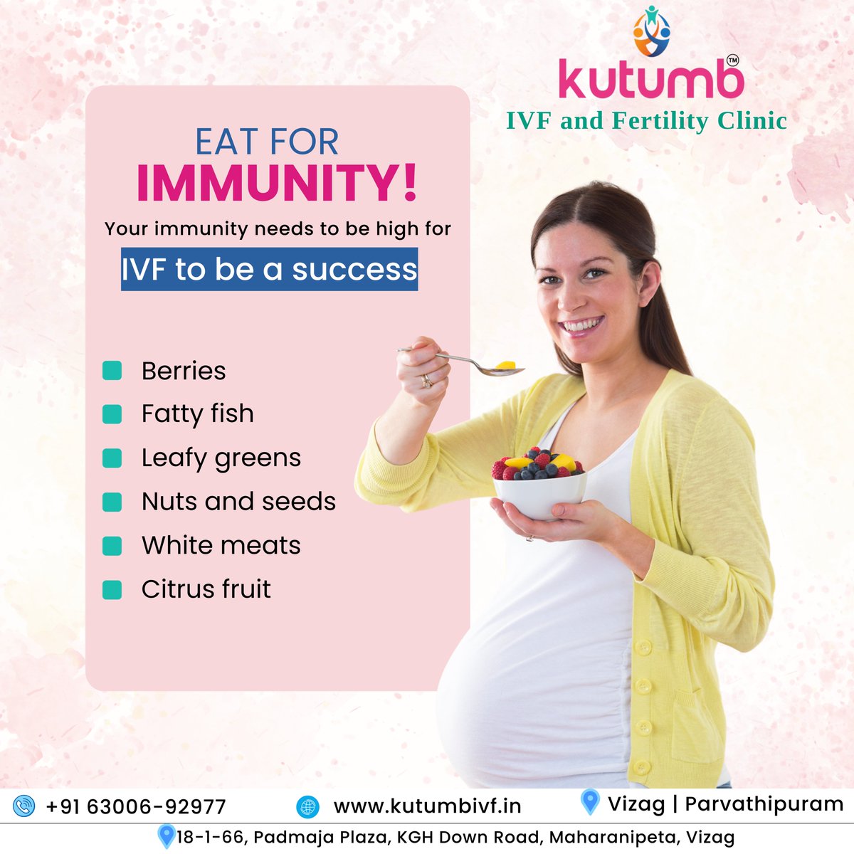 Strong immunity is key to IVF success! Book an appointment now, call us at +916300692977 #FertilityTips #healthyeating #healthyeatingtips #healthyweight #InfertilitySolutions #ParenthoodDreams #BookNow #parenthoodgoals #ivf #ivfcost #testtubebaby #testtubebabycentre #ivftreatment