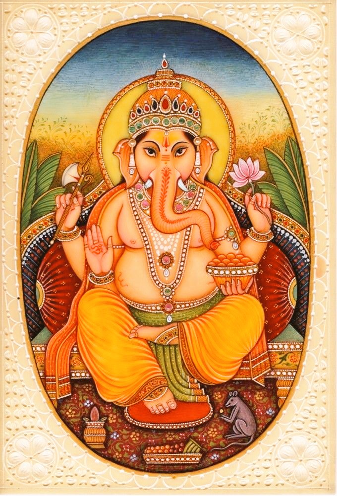 16 Names of Ganesha - 1- SUMUKHA (Beautiful-faced) - who have pleasant face..🌸 Represents Ganpati’s pleasant & approachable face, often the first point of contact in any situation....