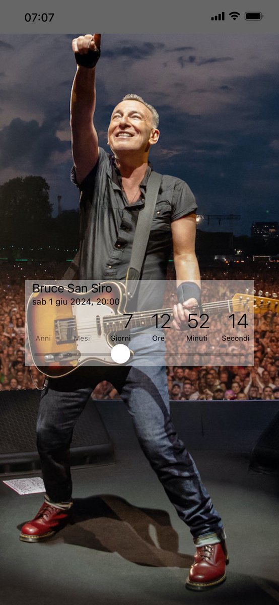 Bruce San Siro: 7 giorni, 12 ore, 52 minuti, 14 secondi. #Springsteen #SpringsteenTour2024