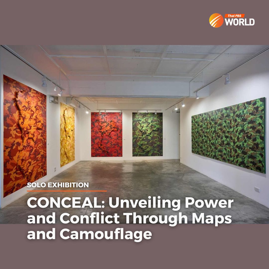 The walls of La Lanta Fine Art are currently adorned with a thought-provoking exhibition titled “CONCEAL” by Sutee Kunavichayanont, an associate professor at Silpakorn University. Read more: thaipbsworld.com/conceal-unveil… #ThaiPBSWorld #ThailandNews #artexhibition #นิทรรศการศิลปะ