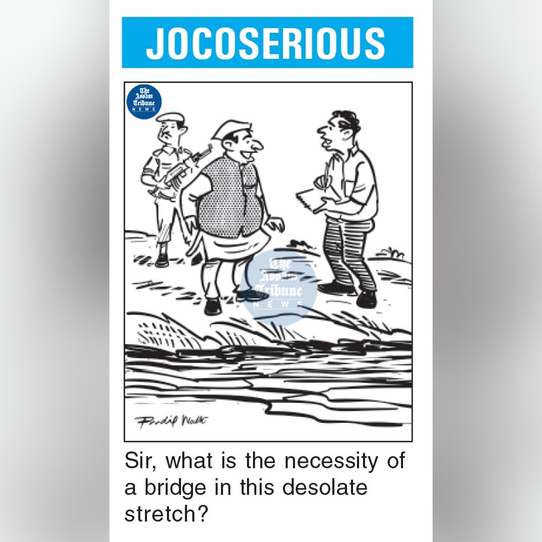 Breaking the ice with a chuckle and a message! Our #Jocoserious comes with a twist of humour and a sprinkle of social insight. 😄🤔 Laughter that makes you think! 🌐📰 #theassamtribune #socialhumour #mediabanter #jokeoftheday #joke