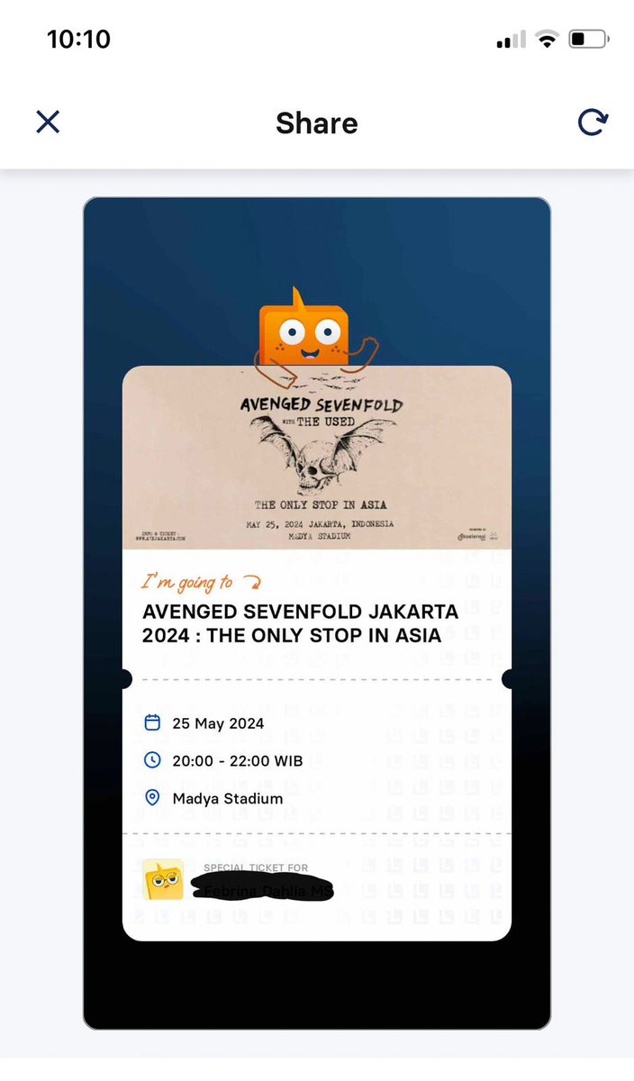 erindmsinaga's tweet photo. WTS 1 tix
Avenged Sevenfold
CAT 3B
COD di Venue (Stadium Madya)
Ticket Ready Atas Nama Pribadi
Diurus sampai masuk Venue

Berminat DM me

#wts #avengedsevenfold #a7x #avengedsevenfoldindonesia #stadionmadya #gbk #avengedsevenfoldjakarta #a7xfamily https://t.co/FzmFDU3RFA