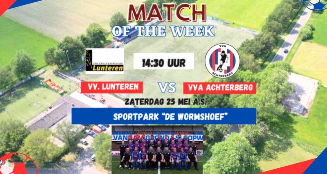 De laatste competitieronde! En wat voor een! <a href="/VVAAchterberg/">VVA Achterberg</a> moet winnen voor de heilige 9e plaats. <a href="/vvLunteren1/">v.v. Lunteren 1</a> kan aan een gelijkspel genoeg hebben, maarrr bij een winst is er zelfs een (kleine) kans op de periodetitel! #zinin #twitterscheids <a href="/JaapVoetbal001/">Jaap Voetbal</a> <a href="/KNVBWest1/">KNVB West 1</a>