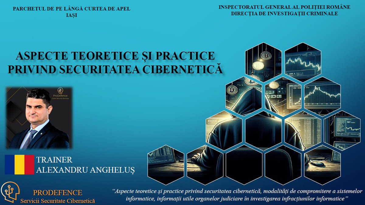 linkedin.com/posts/anghelus…
#Cybersecurity #CyberSecurity #CybercrimeInvestigations #IașiCourtOfAppealProsecutorsOffice #GeneralInspectorateOfRomanianPolice #Cybercrime #ProfessionalTraining #Education #Engagement