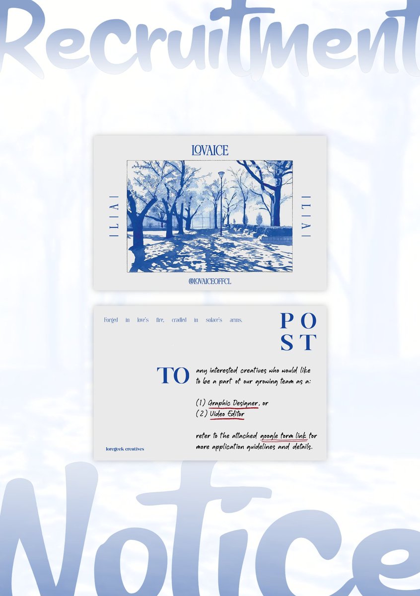 LOVAICEOFFCL's tweet image. ㅤ   
    
⠀⠀𝓛𑁤𝐕𝐀𝐈𝐂𝐄     IS    LOOKING     FOR 
       INDIVIDUALS    WHO   POSSESS
       THE      QUALITIES      FOR     THE 
       FOLLOWING                POSITIONS, 
       DON’T  MISS  IT, JOIN  US  NOW!
       ⛓⠀𓂃⠀tinyurl.com/LOVAICE-RECRUI…

ㅤ