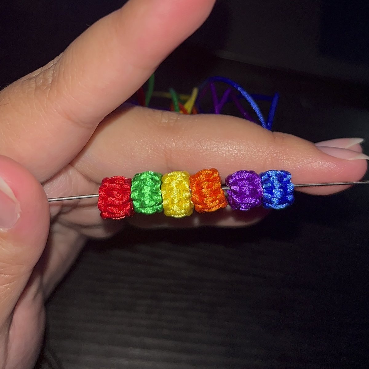 Wear it loud and wear it proud! 

LGBTQIA+ bracelet is official on my Etsy store now! 🏳️‍🌈

etsy.com/listing/172282…
#PrideMonth #LGBTQIA #BraidedBracelet