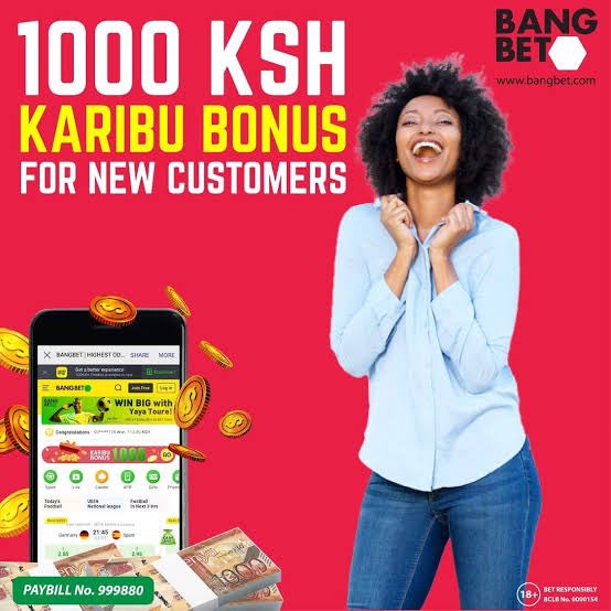 Hapa bangbet ukideposit 1000 inafika Kwa account ikiwa 2000ksh enjoy karibu bonus join here bangbet.com and use promo code MLP254 upewe redeemable points