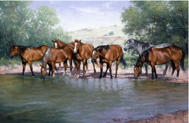 Jack Sorenson — Western Artist

'Cool Water' Here's a little painting I did a while back. A group of ranch horses at their local watering hole...I had to paint it.
#cowboyartistsofamerica  #westernart  lnkd.in/gNWQTEG