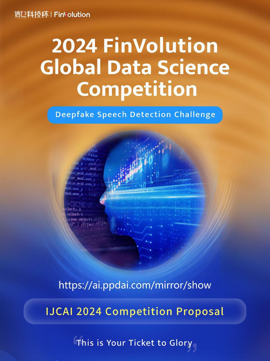 The last five days! Sign up now！

Win US$42,000 Prize Money！  

The 9th FinVolution Global Data Science Competition, centered on Deepfake Speech Detection, aims to stimulate the innovative potential of algorithm enthusiasts and experts worldwide, and collectively address the