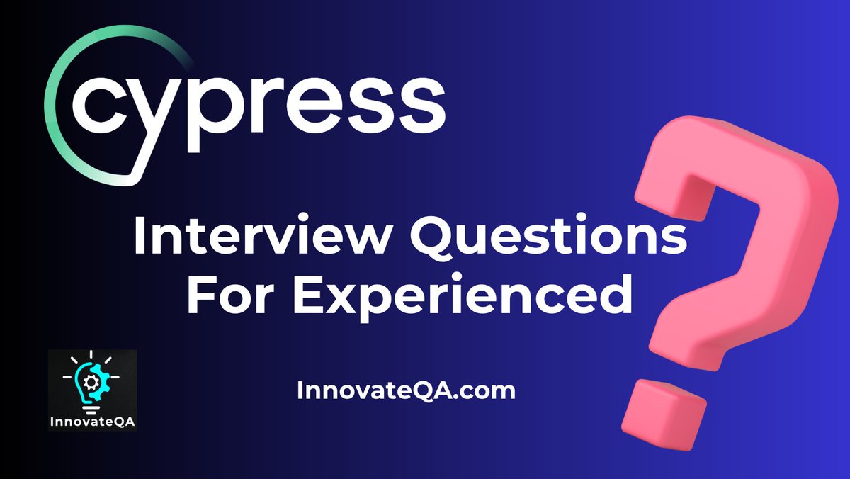 Innovate_QA's tweet photo. π€πCypress Interview Questions For Experienced With Answers π
πhttps://t.co/d3EKhTAhCW
#cypress #interviewquestions #automation #testing #automationtesting #testautomation #interviewquestions #qa #qualityassurance #softwaretesting #sdet #automationtester #automationtesters https://t.co/QE3u2BBGWe