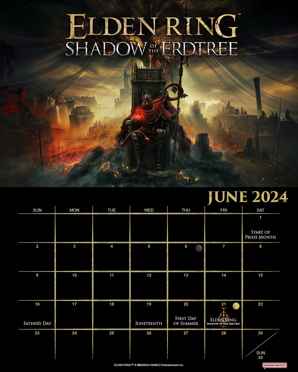 Tarnished, June has arrived. The countdown has begun...

#EldenRing #ShadowoftheErdtree