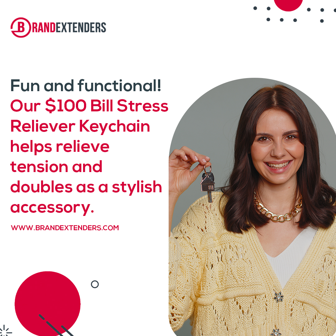 brandextenders's tweet image. Our $100 Bill Stress Reliever Keychain is a steal at (not quite) $100!  Squeeze away stress and add some style to your keys. 
DM us to learn more!   

#StressReliefOnABudget #FunKeychains #WorkLifeBalance #Brandextenders