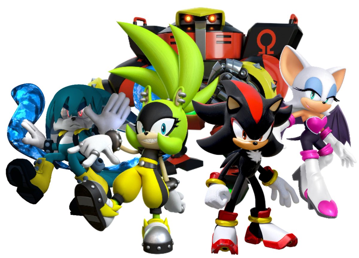 Hold on, I can see the vision. Team Sonic with Amy & Cream Team Dark with Surge and Kit. I could tell that surge and kit can fit the team dark group if I would love surge and kit even more. That'll be awesome.