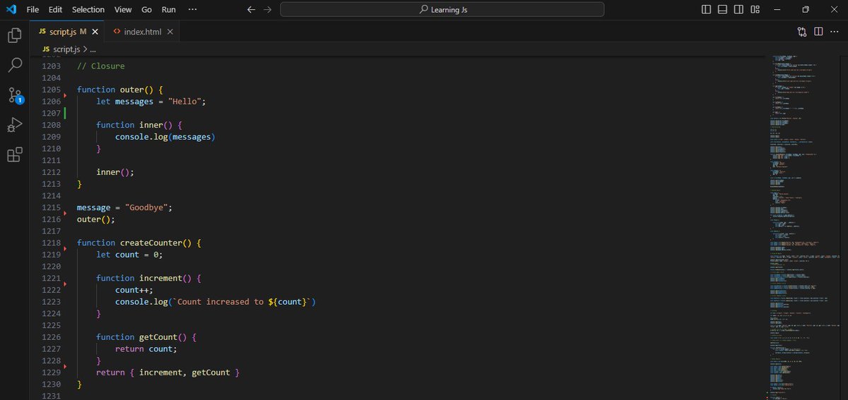 manish_gtm's tweet image. #LSPPDay1
I was learning JavaScript before this challenge. So I continued learning JavaScript. Today, I learned about Closure function of JavaScript. @lftechnology 
#60DaysOfLearning2024
#LearningWithLeapforg