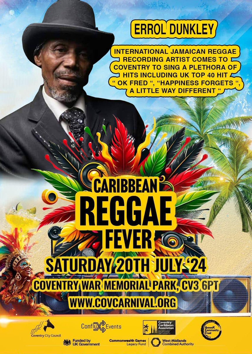 ‼️Artist Announcements‼️

Join us on 20th July!!✨

Grab your tickets now - head over to the <a href="/albanytheatre/">Albany Theatre</a> website ‼️

#CRF #Coventry #Events #Reggae