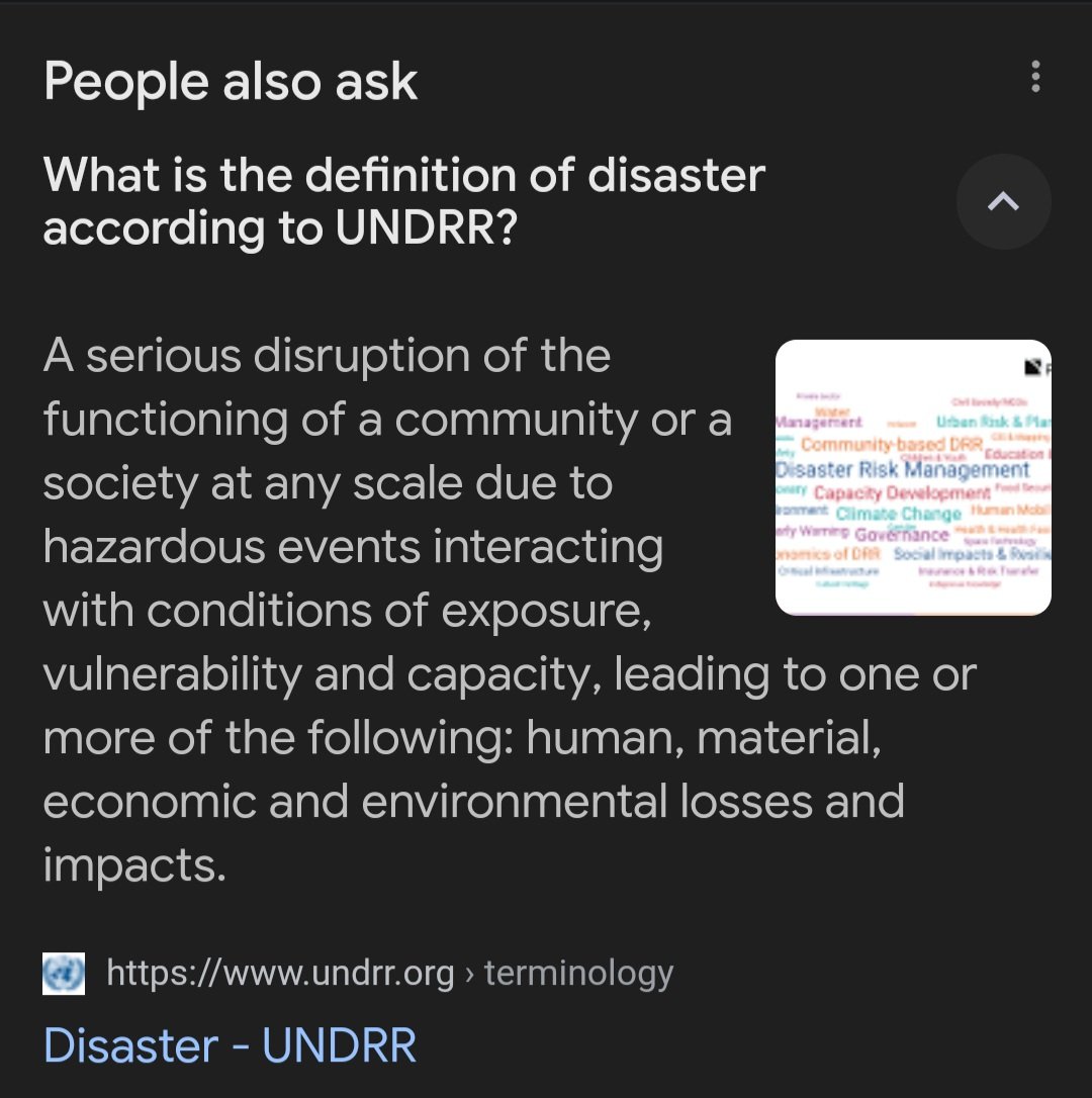 anthropam's tweet photo. UNDRR definition of disaster👇 Isn't extreme heat causing class cancellations, power outages, fires? Not too mention health &amp; agri impacts. Disasters can be either slow- or rapid-onset. What's keeping us from recognizing extreme heat as a slow-onset disaster before it's too late? https://t.co/eFz2Wu55Jt