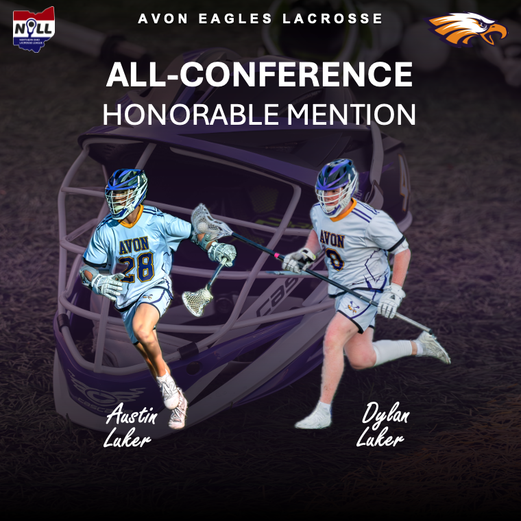 Congratulations to our Northern Ohio Lacrosse League all-conference honorees. These men had a great season with support from great teammates.

1st Team: Case Lowery, Jake Starkey, Logan Conley, Jackson Brokaw
Honorable Mention: Austin Luker, Dylan Luker

#GoEagles #Family 🦅🥍