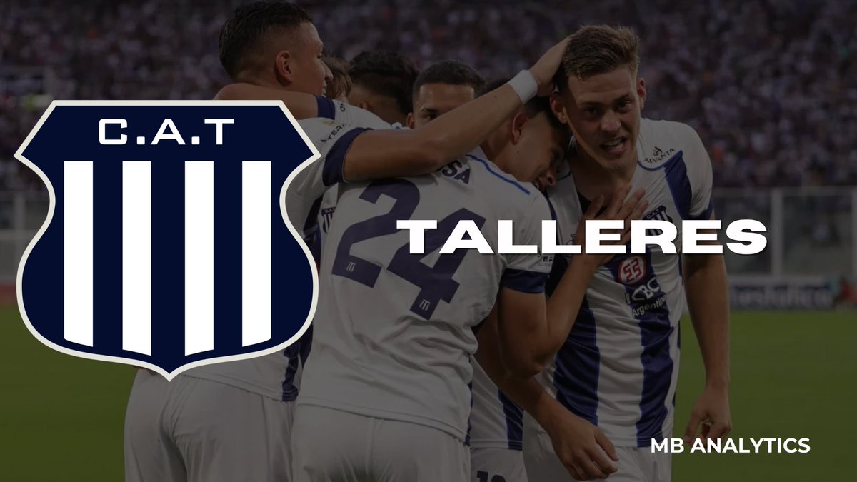 Es el turno del Talleres del "Tino" Ribonetto, llevaba 17 partido invicto en todas las competiciones. Es uno de los grandes anfitriones del fútbol argentino y se clasifico 2do a los octavos de final de la Libertadores por apenas 3 goles de diferencia de gol. (Abro hilo) 🧵