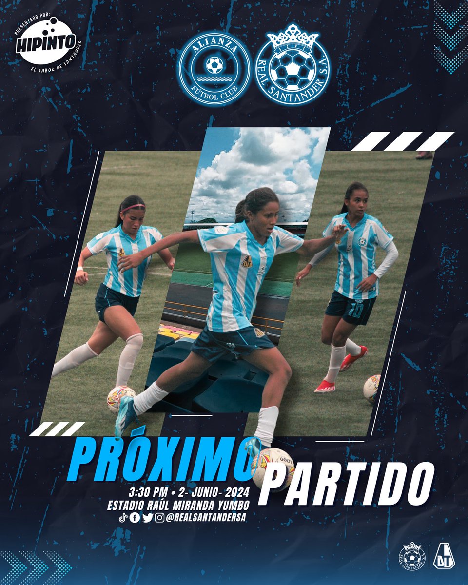 #PróximoPartido 📆| Nuestras Guerreras se preparan para una nueva salida en la Liga Femenina, por eso en el Raul Miranda 🏟️ visitaremos a Alianza F.C. por la fecha 14 del campeonato.

VAMOS GUERRERAS!!! 🙌🏼🔥

#UnSueñoReal
🩵🤍⚽️