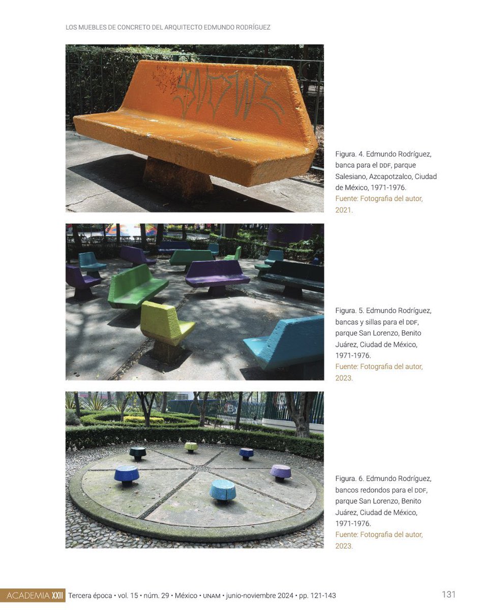 Ya está disponible el nuevo número de Academia XXII en donde publiqué un artículo sobre los muebles de concreto de Edmundo Rodríguez

Link: revistas.unam.mx/index.php/aca/…