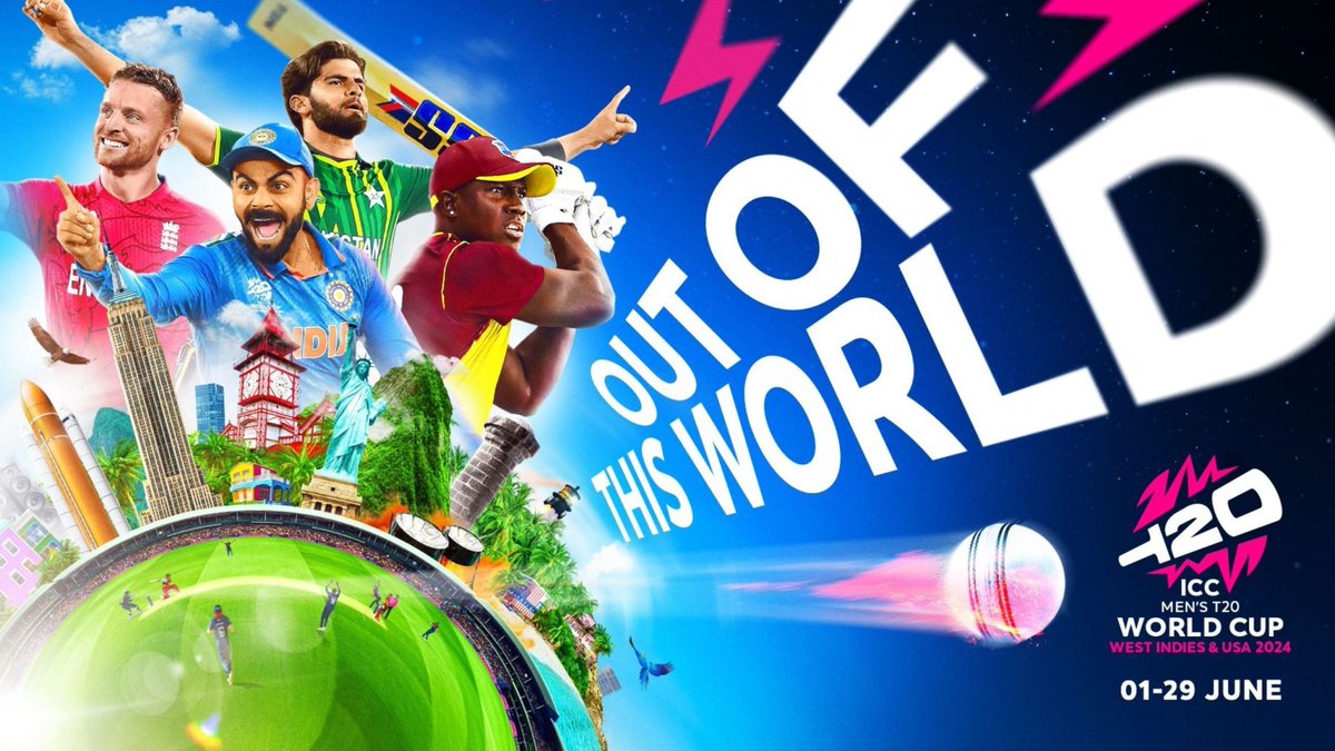 makeitmatta's tweet image. The @ICC Men’s T20 Cricket World Cup 2024 in the USA and West Indies starts today!🏏 In the build up to this epic tournament we’ve been working away on everything from the brand to the campaign, to the tournament anthem - and it’s great to see it all live! #OutOfThisWorld