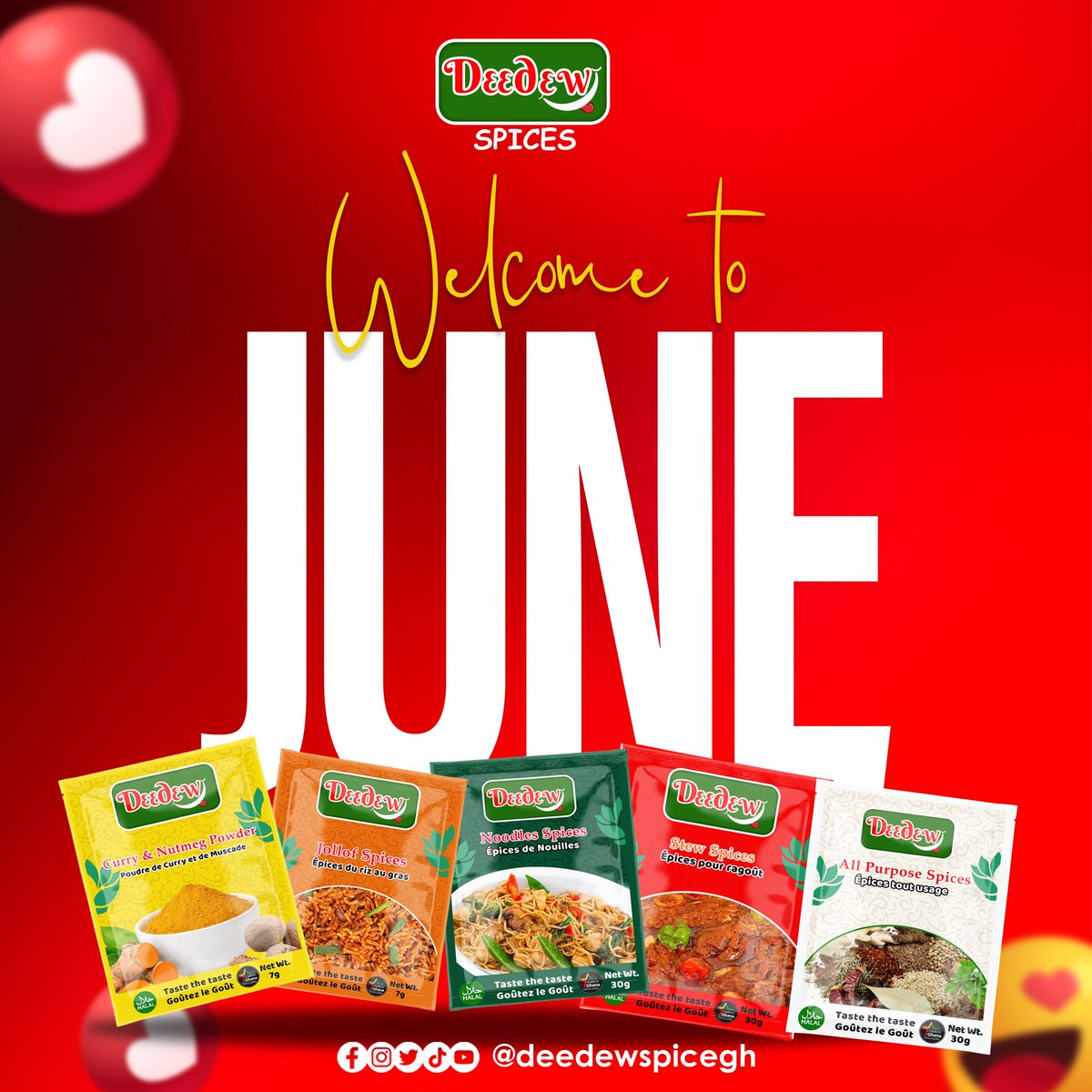 deedewspicesgh's tweet photo. Welcome to a new month! We're excited to continue serving you with exceptional Deedew Spices. Let's make this month an  amazing Deedewlicious month together! https://t.co/G1dFG6fWUH