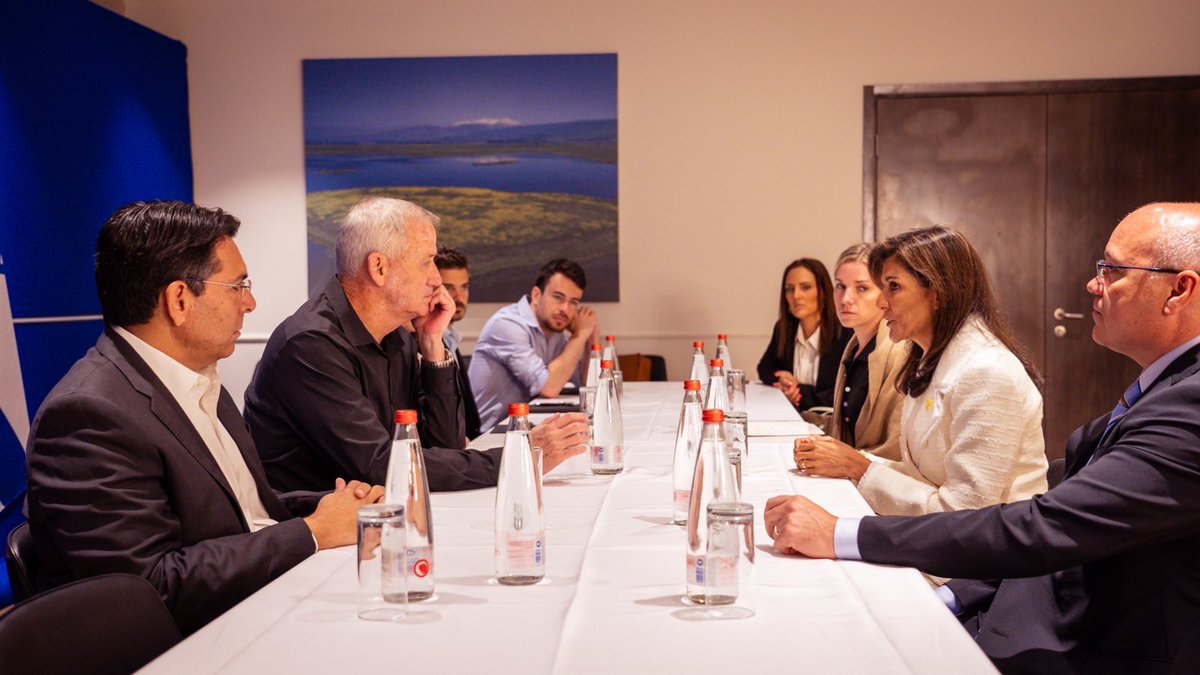 NikkiHaley's tweet image. Despite what we hear on college campuses and see in the media, the majority of Americans stand with Israel. 

Israelis are not just fighting their own enemies in the Middle East, they are fighting ours too. 

In our meetings with Israel’s War Cabinet and leaders, we expressed the…