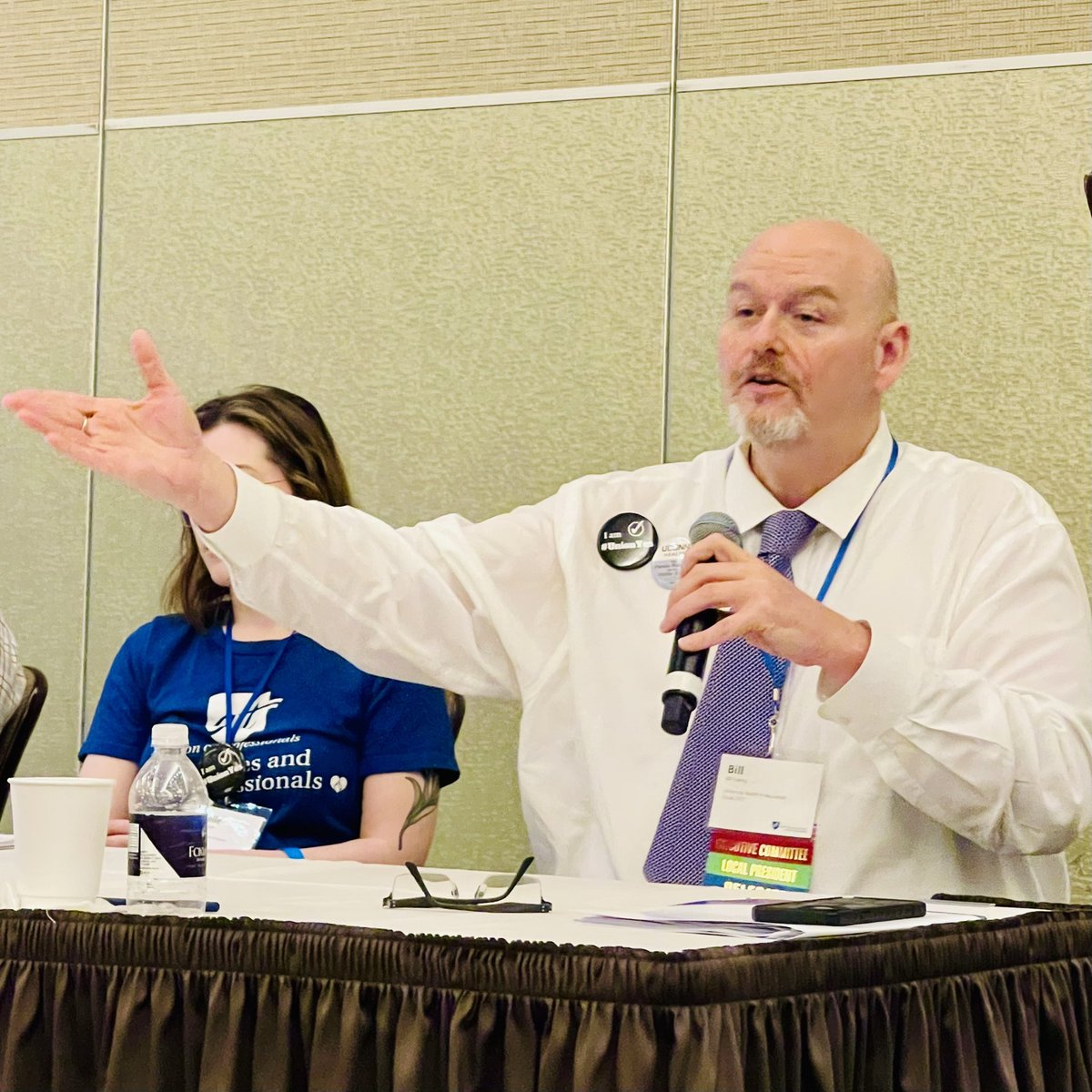 AFTCT's tweet photo. #UniversityHealthProfessionals prez @BGarrityRN tells #AFTCT24 delegates despite challenges #JanusVsAFSCME decision "made us move; we're better at our job getting info to new members, engaging in #union." #WritingOurOwnFuture @AFTUnion @AFTHealthcare @AFT_PE @AFTHigherEd https://t.co/HTSjV1sObH